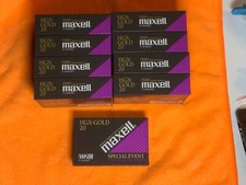 Maxell HGX-GOLD 20 VHSC Special Event Tape LOT OF 9 SEALED