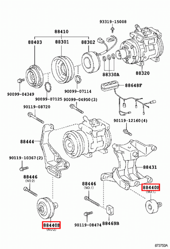 Genuine Toyota LandCruiser HZJ75 HZJ74 HZJ73 1HZ 4.2 Diesel A/C AC Idler Pulley - Picture 10 of 10
