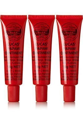 THREE Tubes of Lucas' Papaw Ointment 15g with Lip Applicator - Australia made