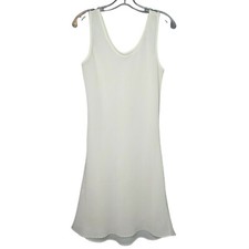 Vintage 60s Sheer Full Length Tank Slip Womens S Union Tag USA Beige Polyester