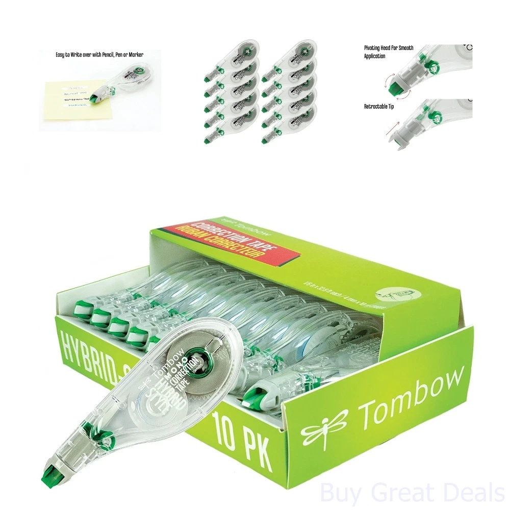 New Tombow Mono Correction Tape White Out 10 Pack 999992787085 eBay