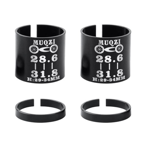2pcs Fork Shim Steerer Tube Adapter 31.8 to 28.6mm Bike Stem Size ...