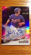 2016 Bowman Platinum Top Prospects Autographs Purple #TPABD Braxton Davidson