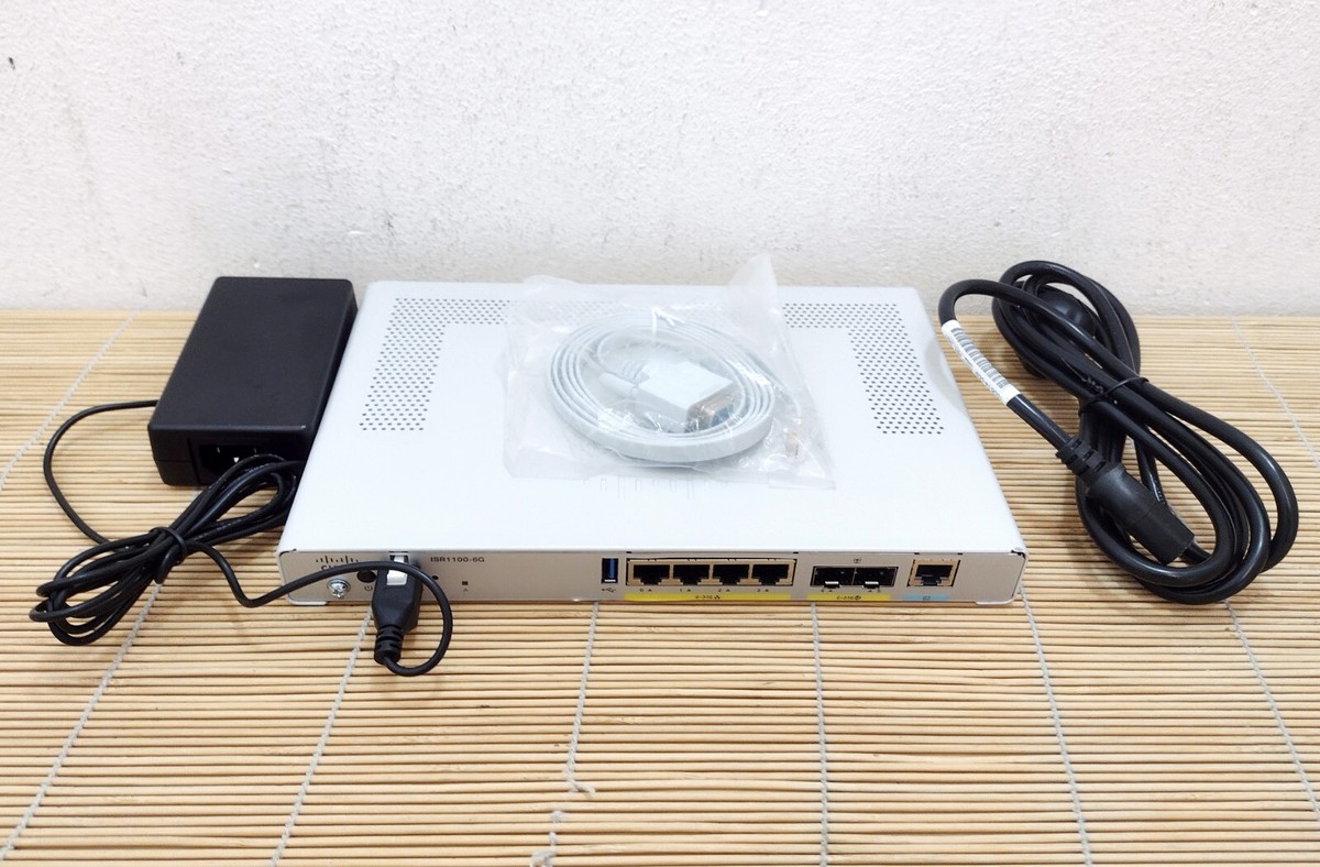 Cisco ISR1100-6G ISR1100 Router 4 GE LAN/WAN Ports 2 SFP Cisco ISR1100-6G ISR1100 Router 4 GE LAN/WAN Ports 2 SFP
