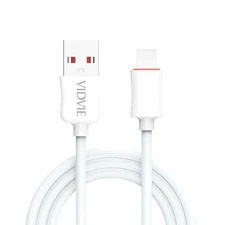 VIDVIE USB To iPhone Cable Charger cord Long Cable White  , 7 Feet Long