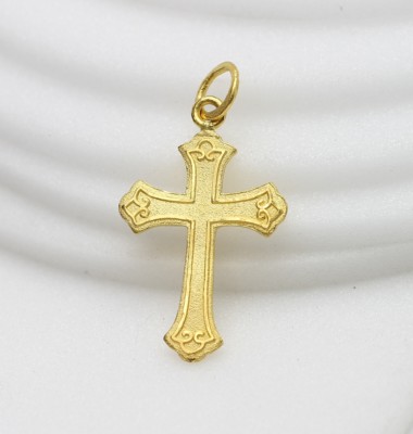 cross gold pendant 22k 22kt handmade