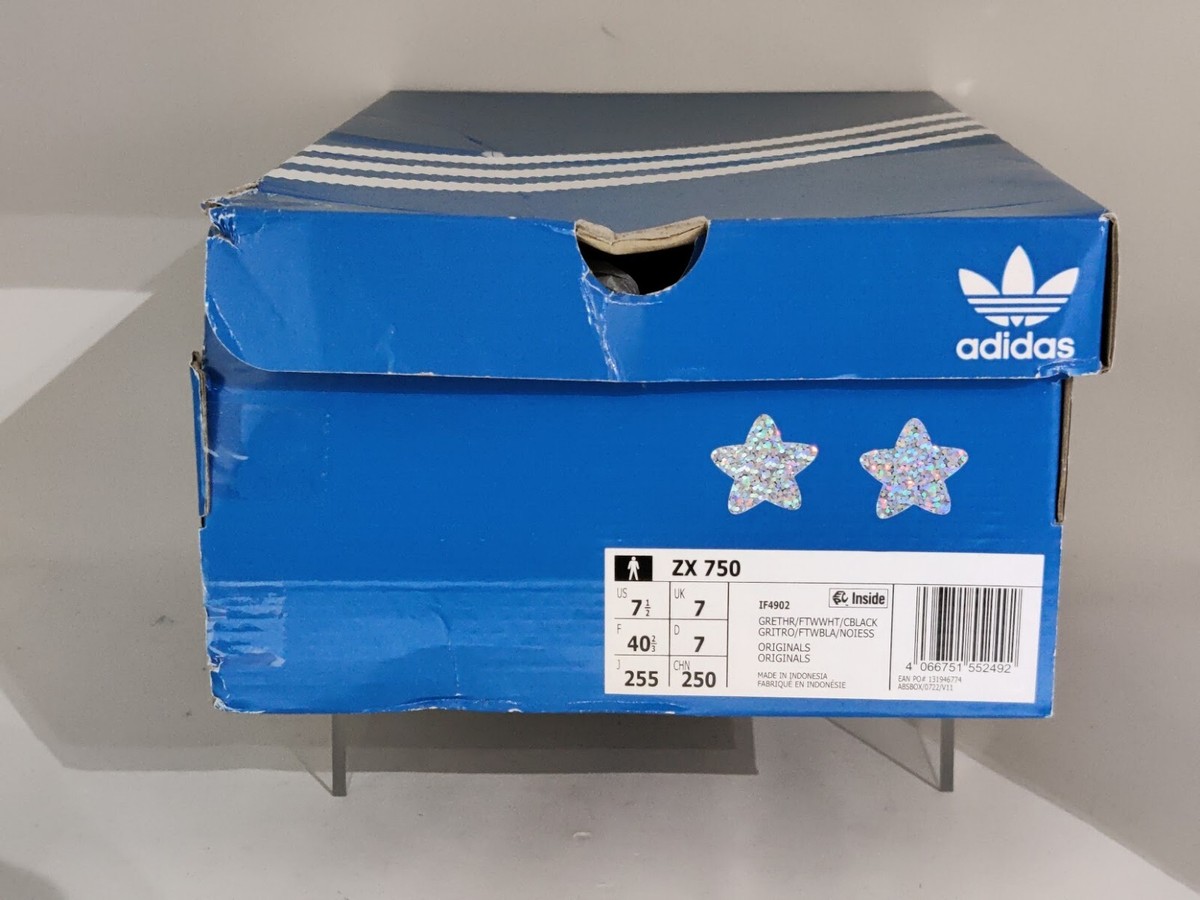 Adidas ZX 750 Grey White Mens Trainers UK 7 New 100% Genuine