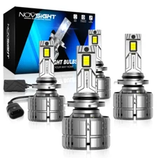 NOVSIGHT 4x 9005 9006 Combo LED Headlight Bulbs 6500K 80000LM 400W High Low Beam