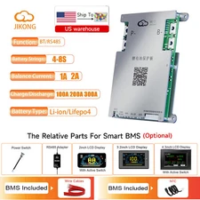 JK Smart BMS 4S-8S 100A-300A Li-ion LiFePo4 w/1A-2A Active Balance BT/RS485 lot