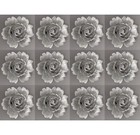 Ceramic Flower Decorative Silver 2.25"Dia 1.25"Tall Set/12