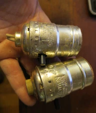 2 socket parts switch key for Banquet boudoir lamp  gilt USA made silver color