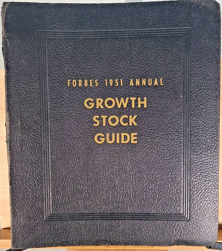 Forbes 1951 Annual Growth Stock Guide Binder - Investors Advisory Institute