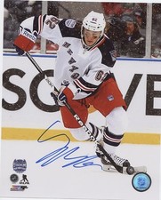 CARL HAGELIN NEW YORK RANGERS SIGNED 8x10 PHOTO w/ COA