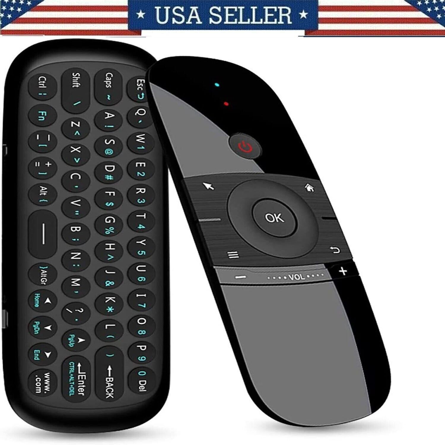 Wireless 2.4GHz Keyboard Remote Control with Air Mouse for Smart TV Rechargeable-image