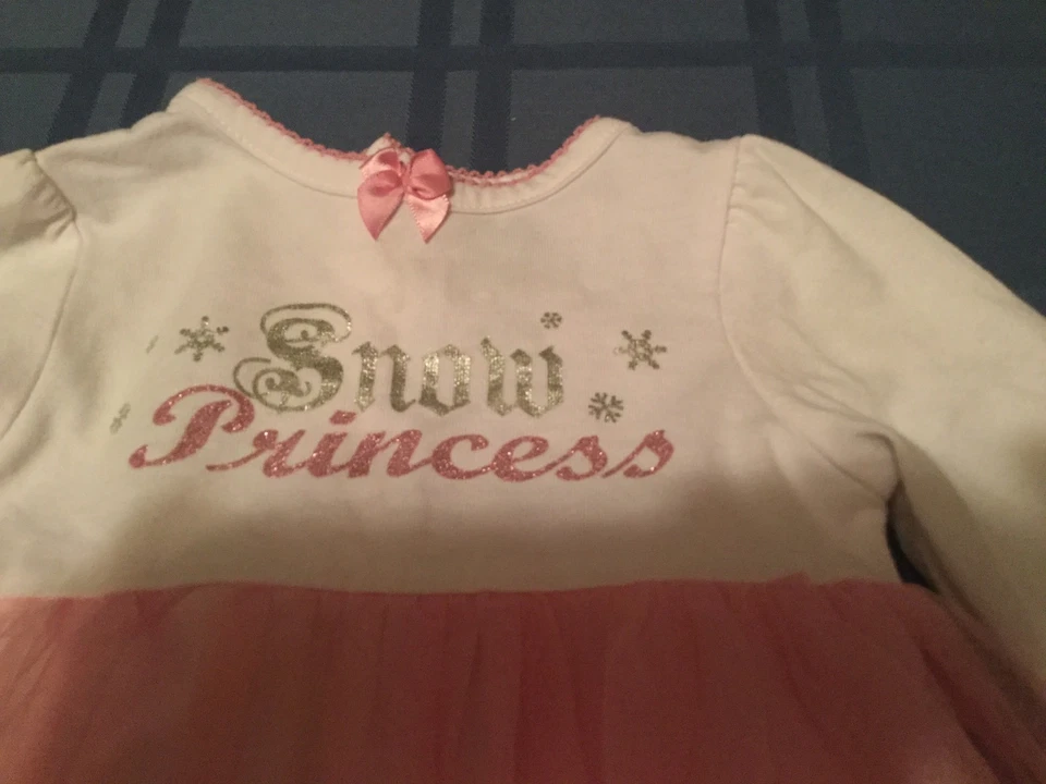 Christmas Snow Princess dress Size 9 mo Baby Glam pink holiday girls - Image 2 of 4
