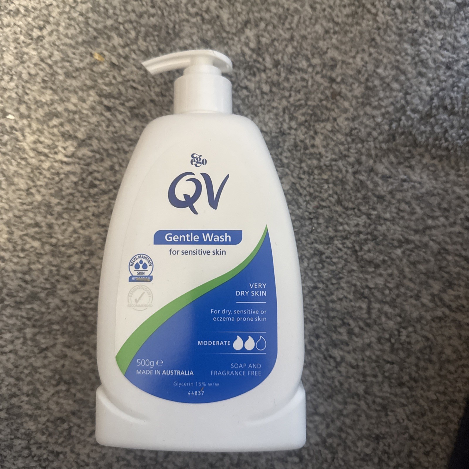 Ego WV Hypoallergenic 500g Gentle Wash Soothing Cleanser for Dry, Sensitive Skin