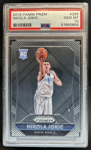 2015-16 Panini Prizm Nikola Jokic RC Rookie #335 Nuggets PSA 10 GEM MINT