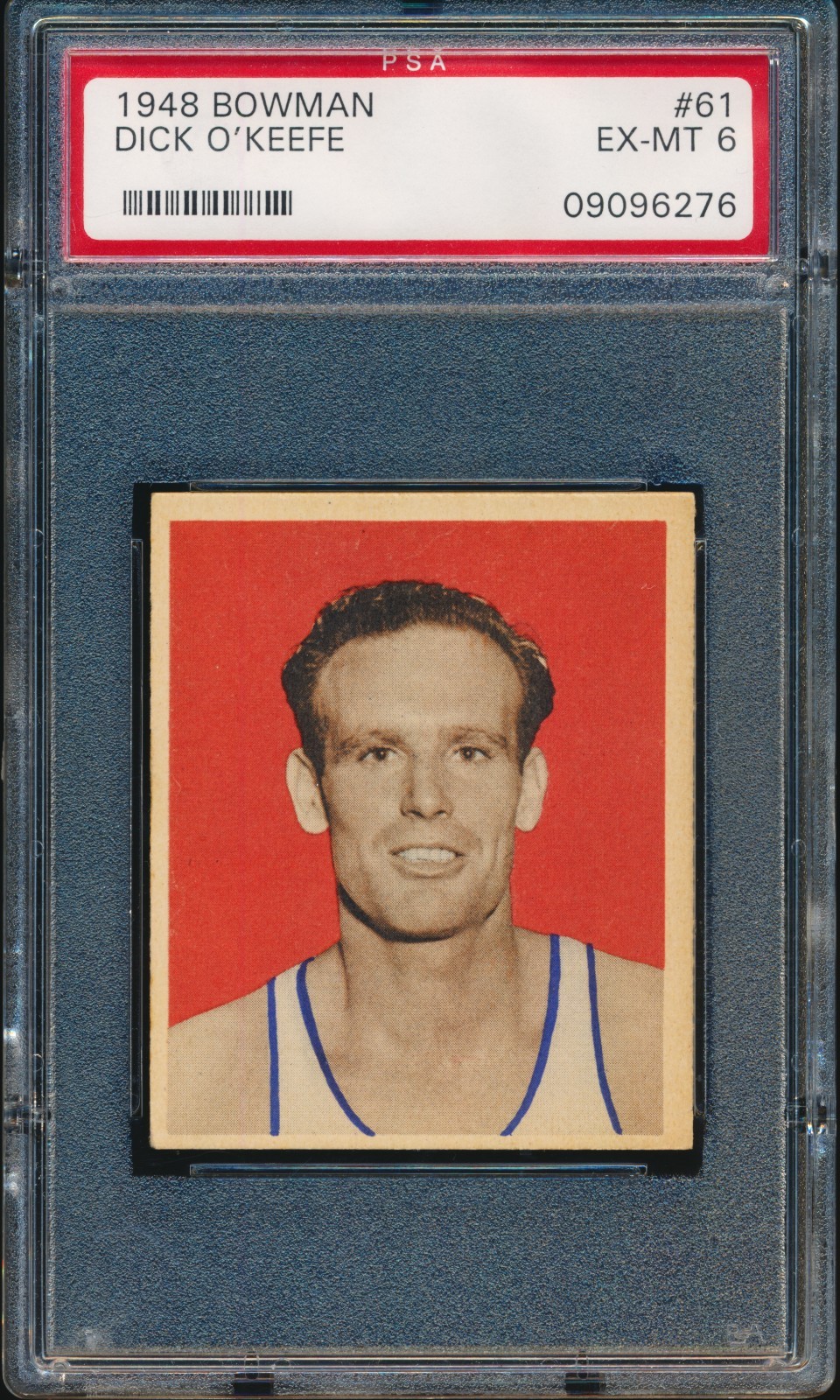 1948 Bowman #61 Dick O'Keefe RC PSA 6 EX-MT Basketball 09096276 Low Pop: 38