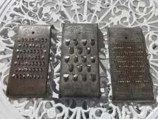 Lot of 3 Vintage Wonder Shredder Stainless Steel Cheese Grater 