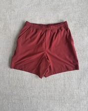 Lululemon Pace Breaker Red Linerless Shorts 7” Size L