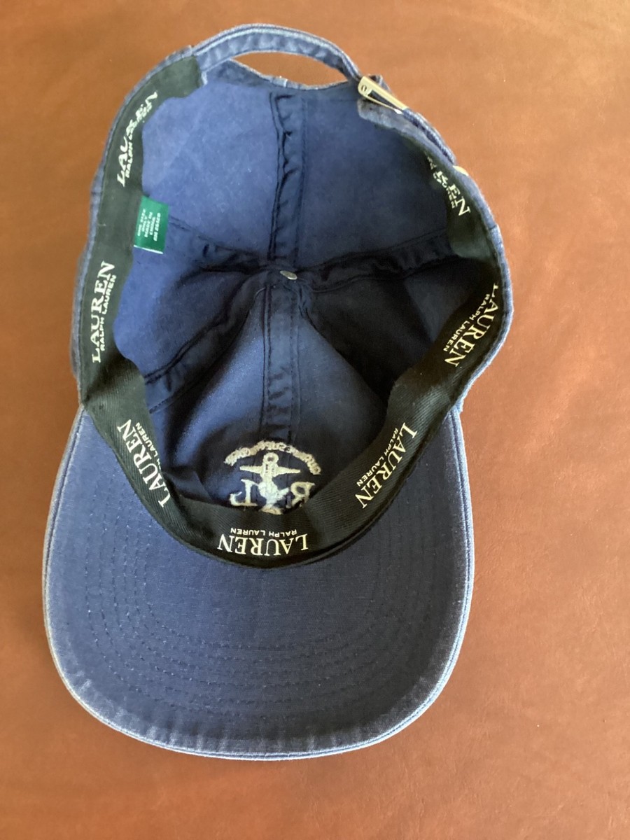 Vintage Polo Ralph Lauren Polo Hat Cap Anchor Logo RARE Buckle 90s