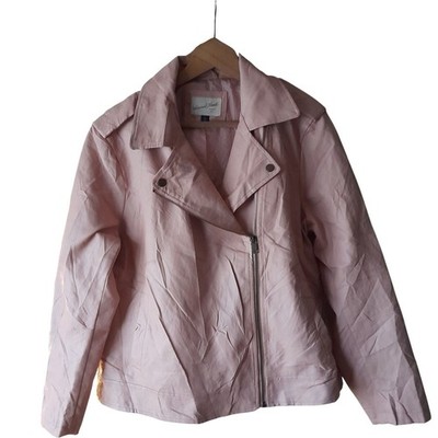 Universal Thread Jacke Damen Gr. XL Rosa Kunstleder Reißverschluss Freizeit