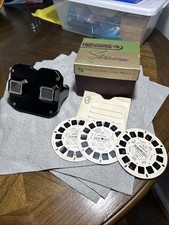 Vintage 1950s Sawyer's View Master Model C Viewer Black Bakelite w/ Box