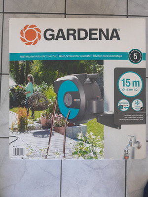 Gardena 8022-20 Wand-Schlauchbox automatic 15 Meter türkis