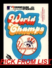 1979 Fleer Glossy Team Stickers EX/EX-MT Pick From List ALL PICTURED v8 y3 y9 y7