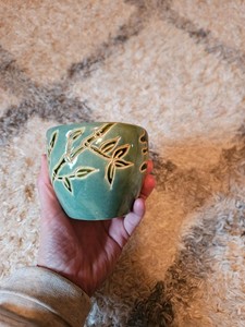 Mini ceramic planter (green)