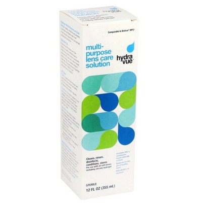 Multi-Purpose Lens Care Solution 12 oz Hydra Vue Comparable To Biotrue