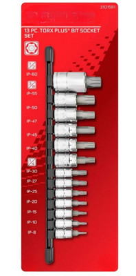 Juego Dados Torx Plus 13 Pzs TP8 TP60 Acero S2 Conducción 1/4 3/8 1/2, Nuevo