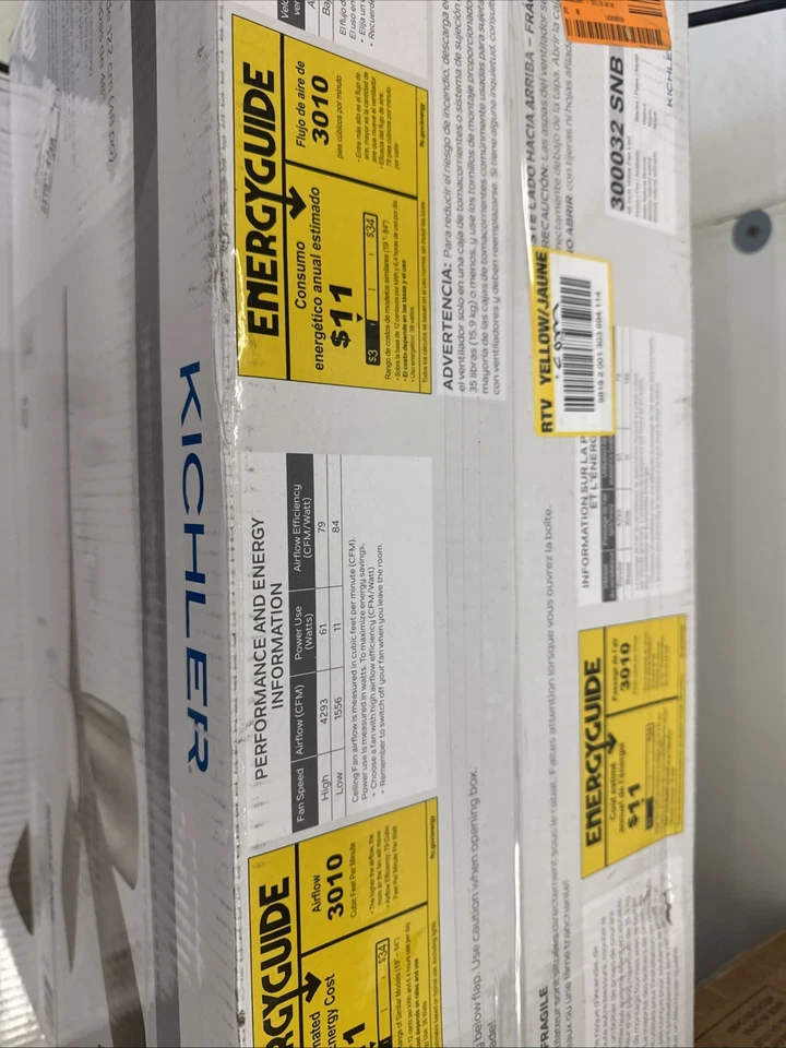 Kichler Volos 48in Ceiling Fan - Satin Natural Bronze (300032SNB) - Image 3 of 4