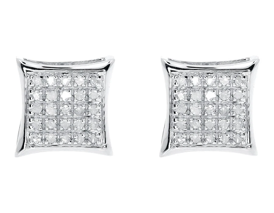 Brincos masculinos femininos folheados a ouro branco redondo diamante 8 mm mini pipa cravejada 0...