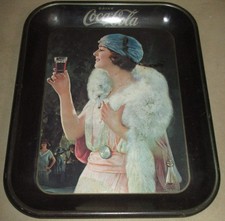 Vintage Drink Delicious Coca Cola Metal Serving Tray Elaine