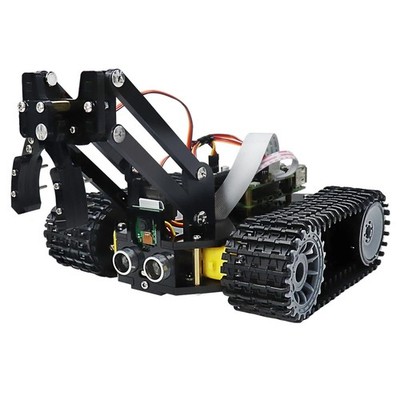 Smart Robot Tank Car Kit für Raspberry Pi 4 App Control Line Tracking Chassis