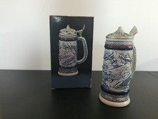 Avon Flying Classics Ceramic Stein 1981 W/lid Planes & Aviation Decorated In Box