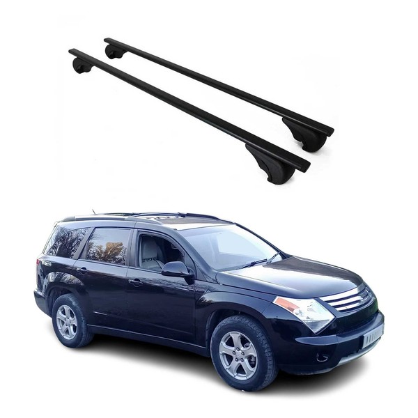 DachträGer GrundträGer FüR Suzuki XL-7 2007-2009 75Kg Stahl Schwarz 2 Tlg-image