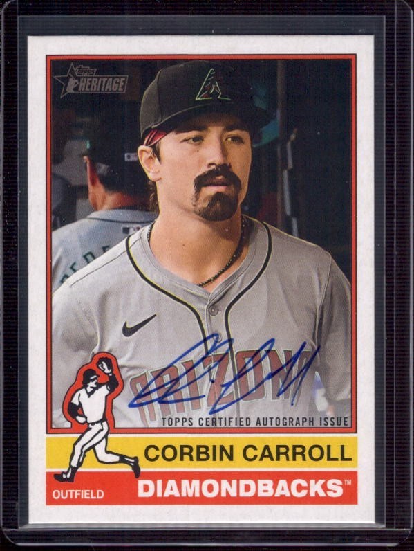 CORBIN CARROLL 2025 Topps Heritage High Number Real One Autograph Auto #ROA-CCA