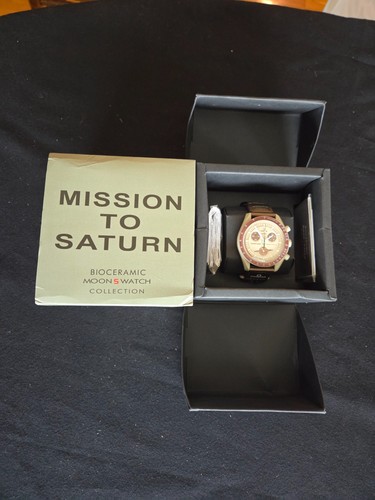 Swatch x Omega Bio Ceramic Moonswatch Mission to Saturn - SO33T100 - Brand New