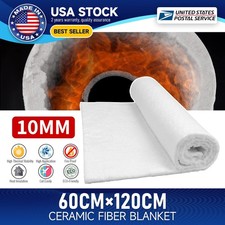 Ceramic Fiber Insulation Blanket Fire resistant 2500F 24"x 47" 10MM 60CM 120CM