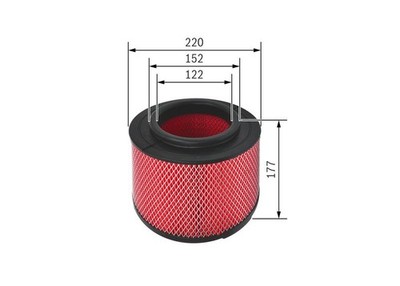 Luftfilter BOSCH F 026 400 344 für OE 1449296 - 5149318 - 6M349601AB