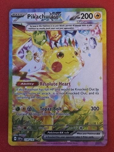 Pikachu EX 238 NM-Mint Surging Sparks Pokemon Card