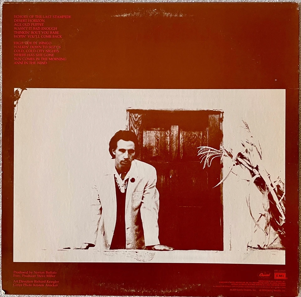 Norton Buffalo DESERT HORIZON (Capitol) 1978 LP w/insert sleeve - Image 2 of 2