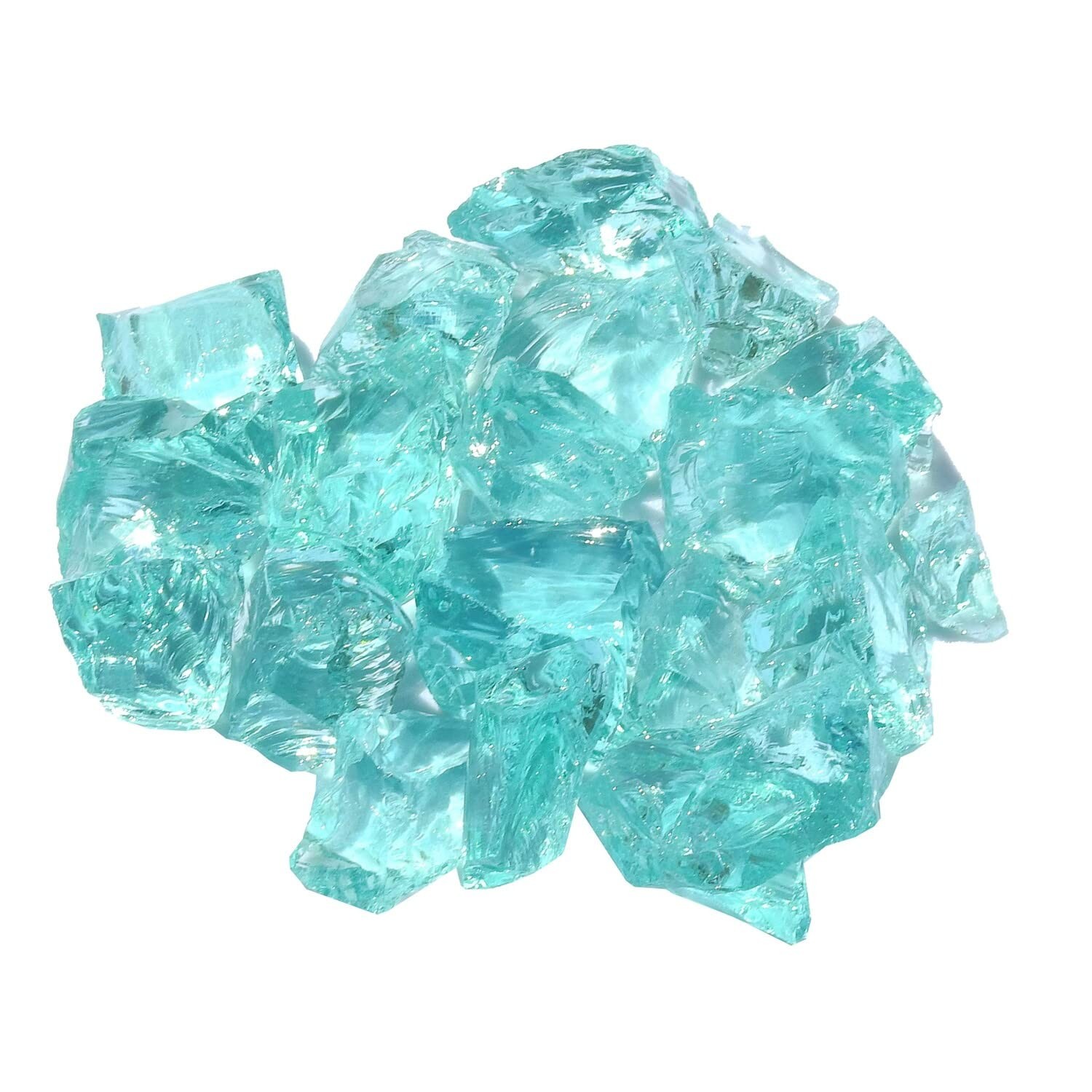 S 30-50mm Landscape Recycled Glass In Aqua