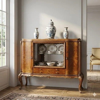 Antike Anrichte Chippendale Stil Walnuss Italien XX Jhd Originell - Bild 1 von 4