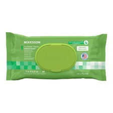 McKesson Flushable Personal Wipe 6-9/10 X 7 Inch FLF48 1 Pack 48 Wipes