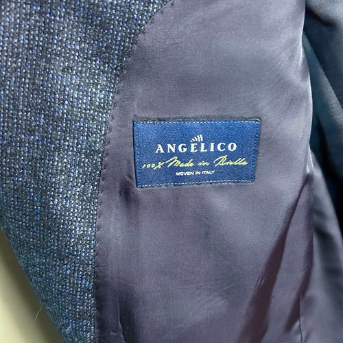 SuitSupply blazer sport coat men's 42R Lazio Slim Tweed Speckled wool blue - Picture 8 of 11