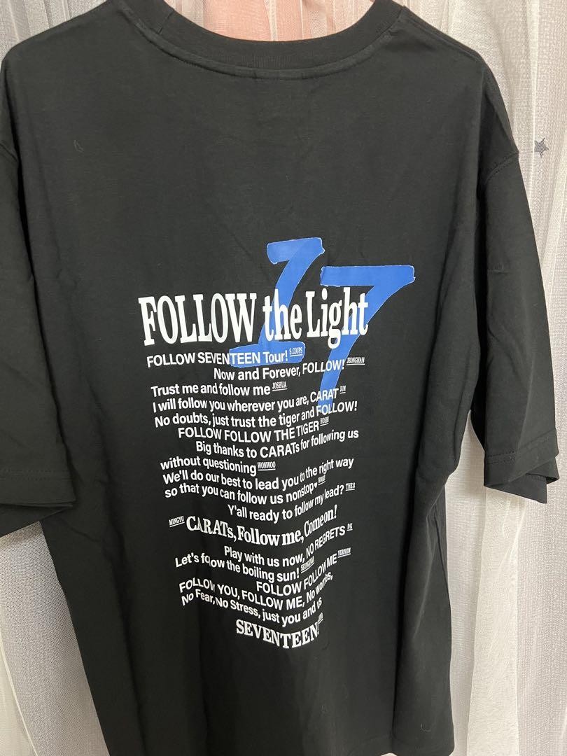 SEVENTEEN Follow Tシャツ　黒　Mサイズ Seventeen Follow T-Shirt Black M Size | eBay