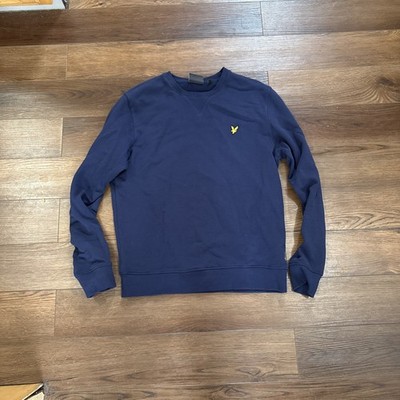 Lyle And Scott Scotland Blue Cotton Sweater Sweatshirt Bird Logo Size Medium EUC